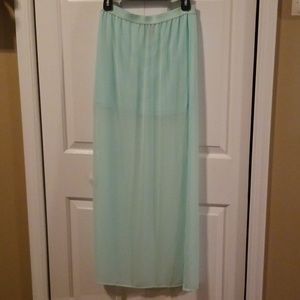 Long sheer skirt with mini under